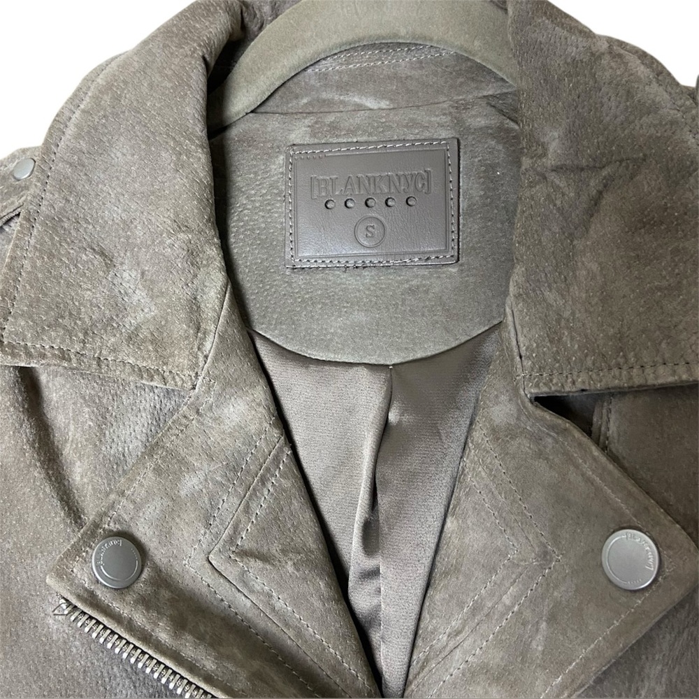 BlankNYC Suede Leather Moto Jacket Western Boho Y2K Cool Girl Small - Picture 4 of 5